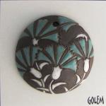 Teal carnations on dark