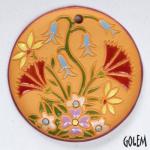 Spring flowers, large round pendant