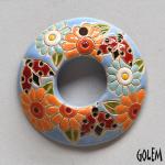 donut pendant with ladybugs