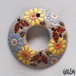 donut pendant with ladybugs