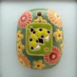 rectangle pendant with ladybug