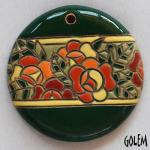 Bulgarian Roses, Large round pendant