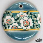 Bulgarian Roses, Large round pendant