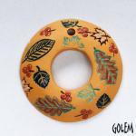 Autumn leaves, donut, ochre