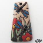 Dragonflies - large trapezium, terracotta