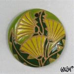 Dandelions, round domed pendant