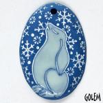 Happy bunny, large oval pendant