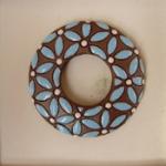 Black With Blue Flowers Donut