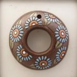 Donut, Blue Daisy Pendant