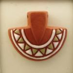 Axe Pendant - Green and yellow triangles