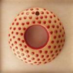 donut, red dots
