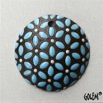 Tree of Life - Turquoise & White on dark