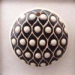 round, patern with white circles on blac