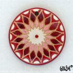 sun design in pink and dark wine
