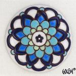 Flower mandala, large round pendant
