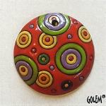 Circles, round domed pendant