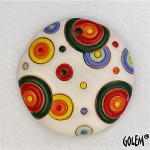 Circles, round domed pendant