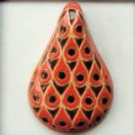 coral & brown pattern