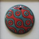 round, red & green on dark