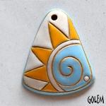Tribal wave triangle pendant