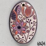 Snow Flower, purple, large oval