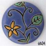 Flower pattern - large round, blue