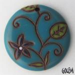 Flower pattern - large round, blue