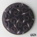 Arabesque pattern - large round, Deep Purple