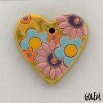 Heart - pink flowers