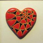 fossile heart - coral