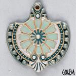 Baroque flower, light blue