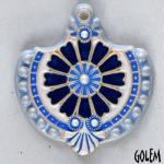 Baroque flower, blue