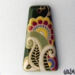 Paisley, large trapezoid in green