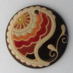 Paisley, large round, earth colors