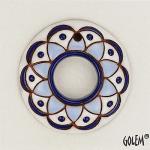 Paisley donut, blue/white