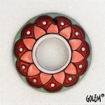 Paisley donut, pink/green