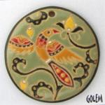 Phoenix - large round pendant