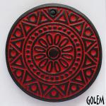  Sun Circle - Red on dark