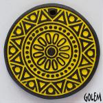  Sun Circle - Yellow on dark
