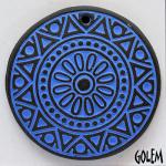  Sun Circle - Electric Blue on dark