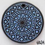  Sun Circle - Baby Blue on dark
