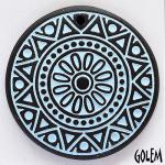  Sun Circle - Light Turquoise on dark