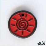 Tribal Sun - Red on dark