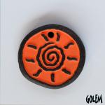 Tribal Sun - Orange on dark