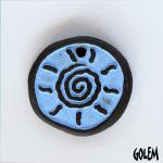 Tribal Sun - Baby Blue on dark