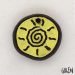 Tribal Sun - Chartreuse on dark
