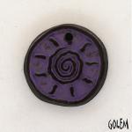 Tribal Sun - Amethyst on dark