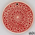  Sun Circle - Red on off-white