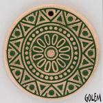  Sun Circle - Dark Green on off-white