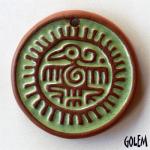  Sun Eagle - green on terracotta